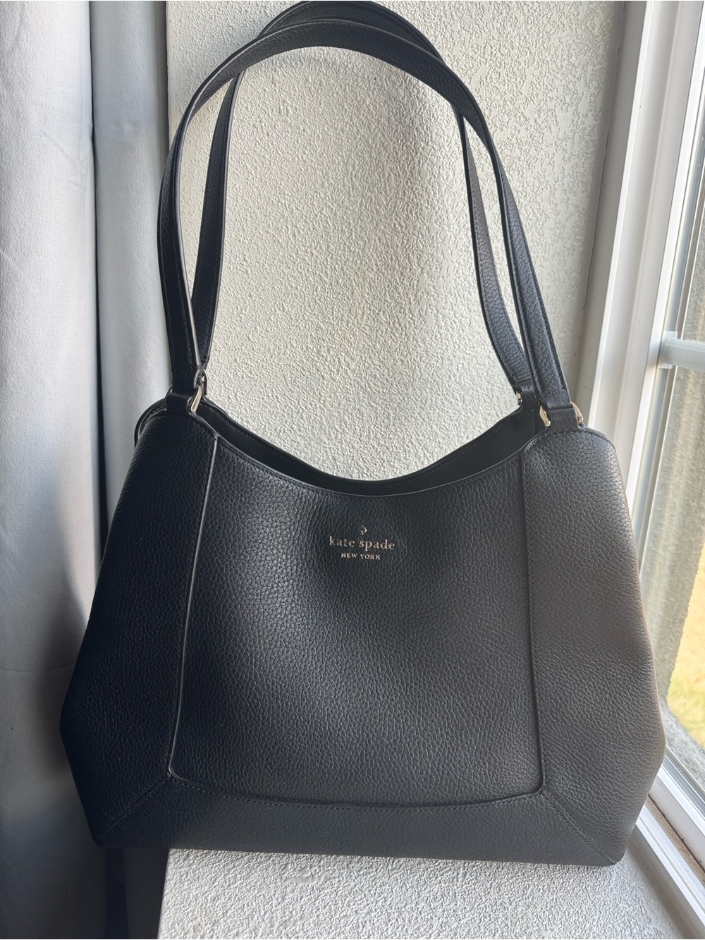 Kate Spade Lena Triple Compartment Shoulder Bag Black